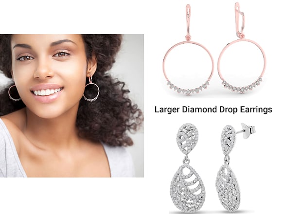 Larger Diamond Drop Earrings