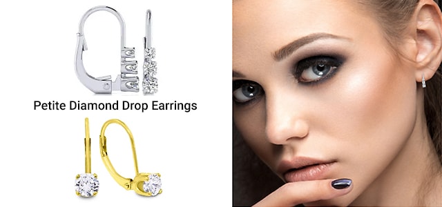 Petite Diamond Drop Earrings