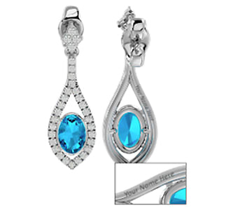 Personalize Your Blue Topaz Earrings