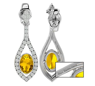 Personalize Your Citrine Earrings