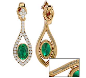 Personalize Your Emerald Earrings