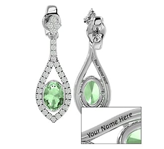 Personalize Your Green Amethyst Earrings