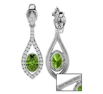 Personalize Your Peridot Earrings