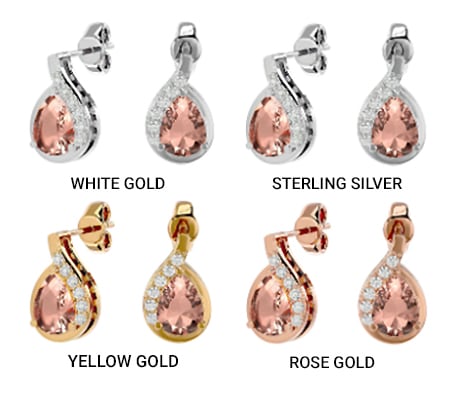 Precious Metal for Morganite Earrings