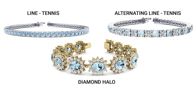 Diamond Accents and Mounting for an Aquamarine Bracelet