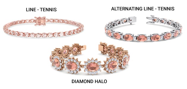 Diamond Accents and Mounting for a Morganite Bracelet