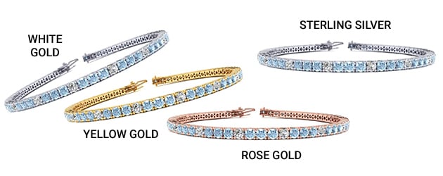 Milky Aquamarine Sterling Silver Chain Bracelet Aquamarine Bracelet Birthstone Jewelry March Birthstone