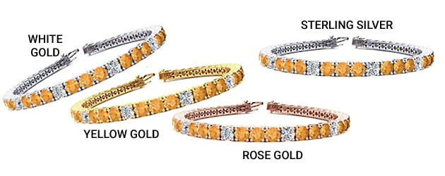 Precious Metal for a Citrine Bracelet