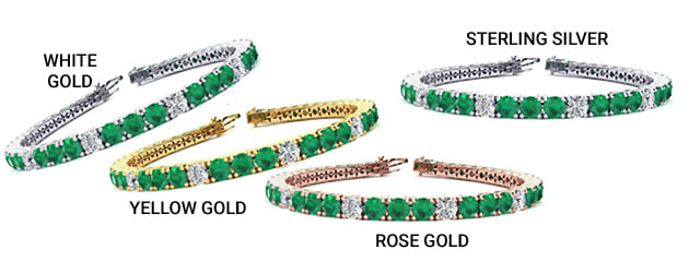 Precious Metal for an Emerald Bracelet