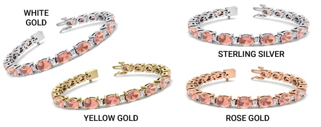 Precious Metal for a Morganite Bracelet