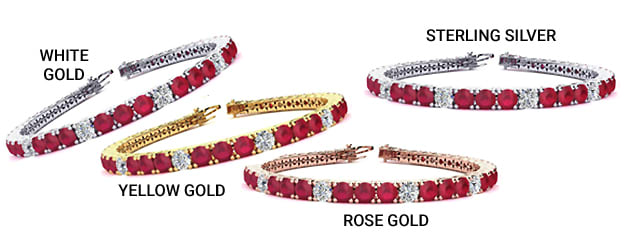 Precious Metal for a Ruby Bracelet