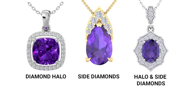 North-South Amethyst Necklace