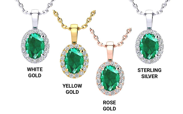 Precious Metal for a Emerald Necklaces
