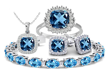 Blue Topaz Gemstone Jewelry