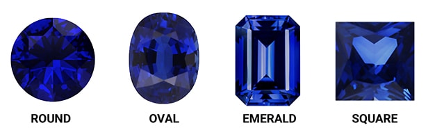 Classic Sapphire Gemstone Shapes Include Round, Oval, Emerald, and Square Cuts Classic Sapphire Gemstone Shapes Include Round, Oval, Emerald, and Square Cuts