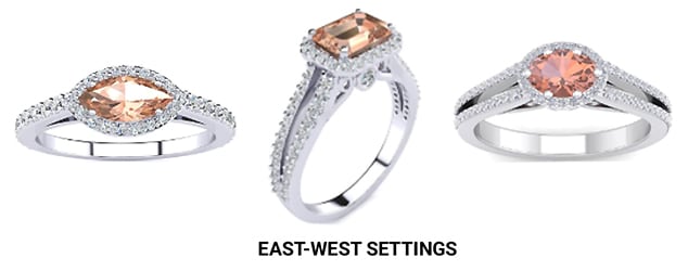 East-West Morganite Ring