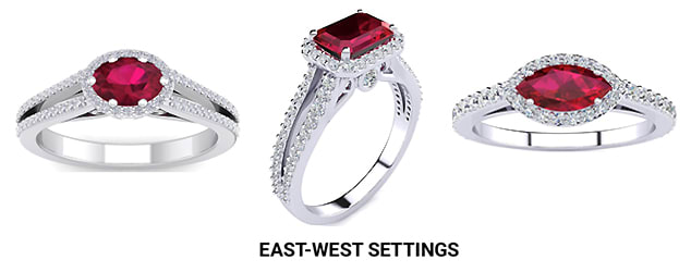 East-West Ruby Ring