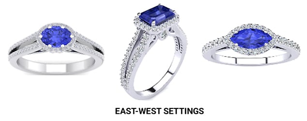 East-West Tanzanite Ring