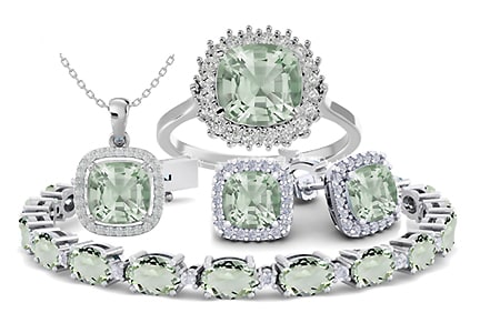 Green Amethyst Gemstone Jewelry