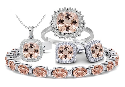 Morganite Gemstone Jewelry