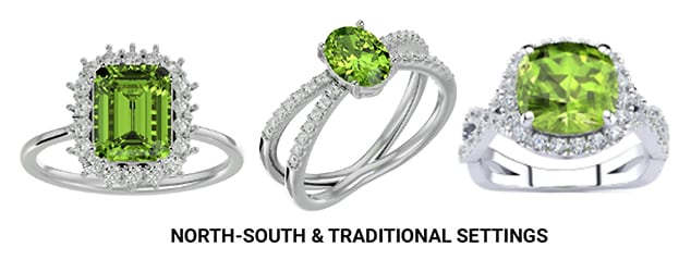 North-South Peridot Ring