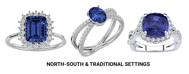 North-South & Traditional Tanzanite Ring