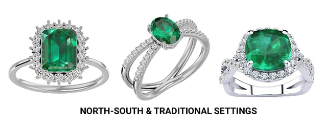 North-South Emerald Ring