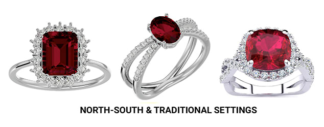 North-South Ruby Ring