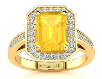 Personalize Your Citrine Ring