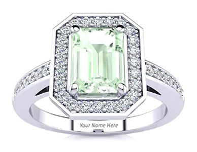 Personalize Your Green Amethyst Ring