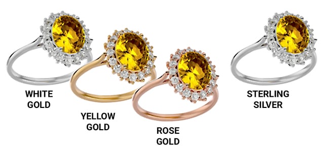 Precious Metal for a Citrine Ring