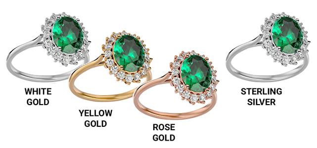 Precious Metal for a Emerald Ring