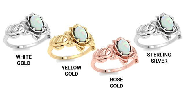 Precious Metal for an Opal Ring