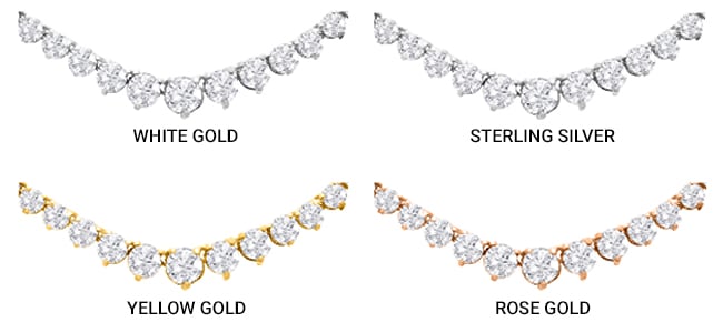 Precious Metal for a Diamond Tennis Necklace