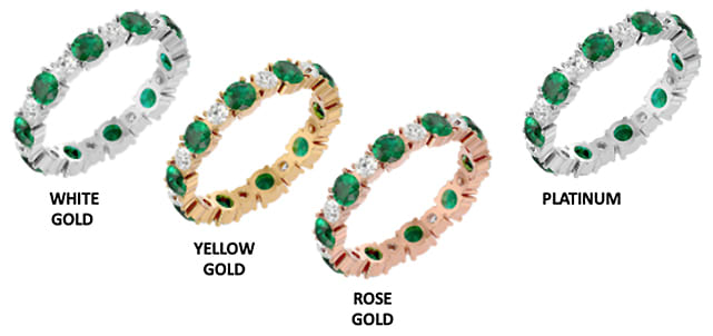Precious Metal for an Emerald Eternity Band