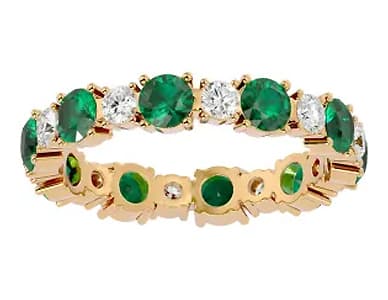 Emerald and Diamond Eternity Ring