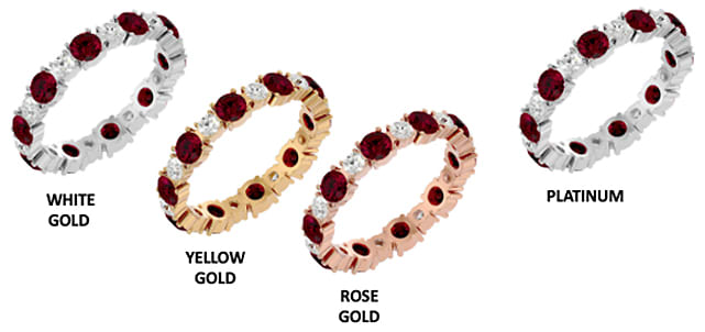 Precious Metal for a Ruby Eternity Band