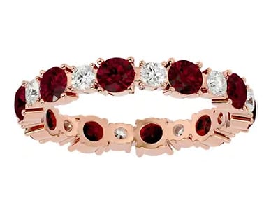 Ruby and Diamond Eternity Ring