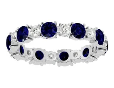 Sapphire and Diamond Eternity Ring