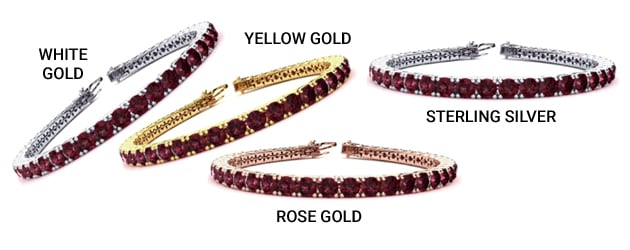 Precious Metal for a Garnet Bracelet