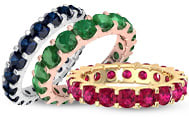 Gemstone Eternity Band
