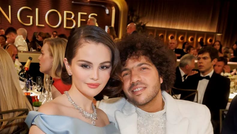 Selena Gomez and Benny Blanco. Beverly Hills, California.