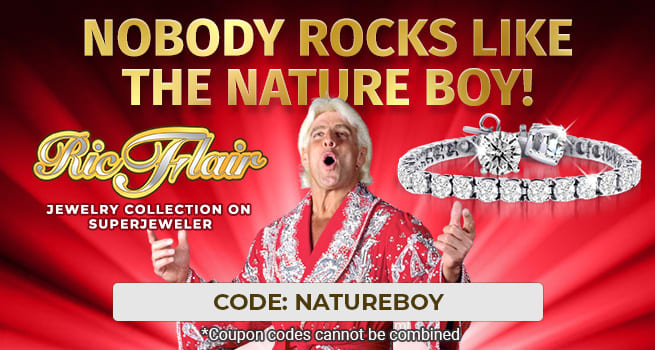 Nobody Rocks Like The Nature Boy !   Ric Flair's Jewelry Collection On SuperJeweler   Ric Will Rock You All Night Long!   Code: NatureBoy