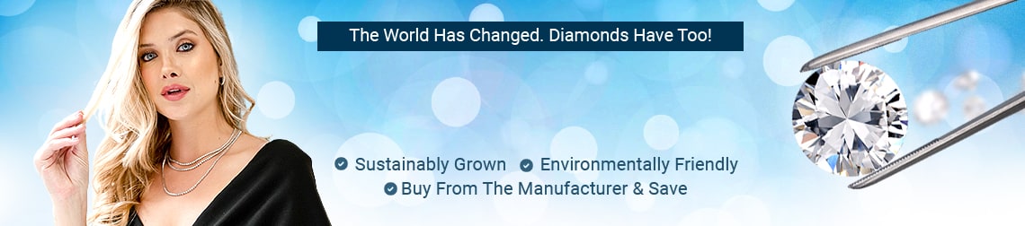 The World Has Changed. Diamonds Have Too! Lab Grown Diamond Necklace - Sustainably Grown - Environmentally Friendly - Buy From The Manufacturer & Save 