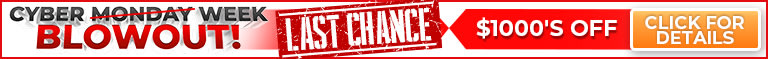 Cyber Week Blowout! - Last Chance - $1000's OFF - Code: SJCYBER - Shop Now!