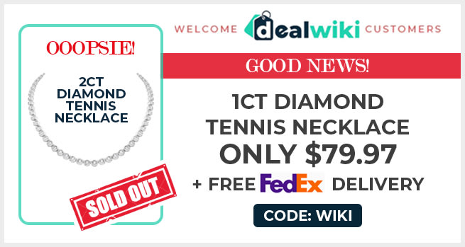 Oh No! This 2 Carat Diamond Tennis Necklace Sold Out, But You Can Get This 1 Carat Diamond Tennis Necklace for Only $79.97+ FREE FedEx Shipping. - Shop Now!