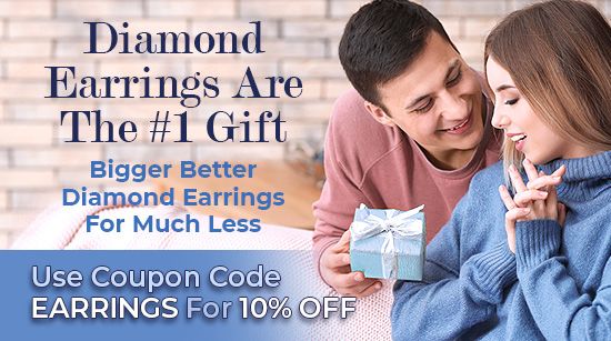 Diamond Earrings Are The #1 Gift. Bigger Better Diamond Earrings For Much Less