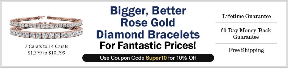 Rose Gold Diamond Tennis Bracelets