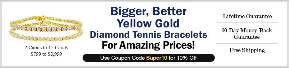 Yellow Gold Diamond Tennis Bracelets