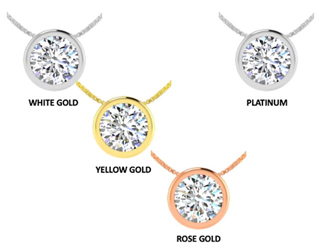 Precious Metal for a Lab Grown Diamond Necklace
